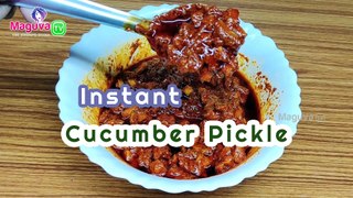 Instant Cucumber Pickle Recipe | How to Make Dosa Avakaya | Dosakaya Pachadi Recipe in Telugu | Maguva tv