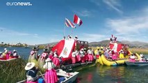 Marcha indígena para pedir al nuevo presidente de Perú que no se olvide de los pueblos originarios