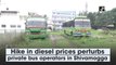 Hike in diesel prices perturbs private bus operators in Shivamogga