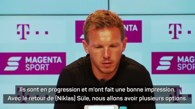 Bayern - Nagelsmann : Upamecano et Kouassi m'ont fait une bonne impression