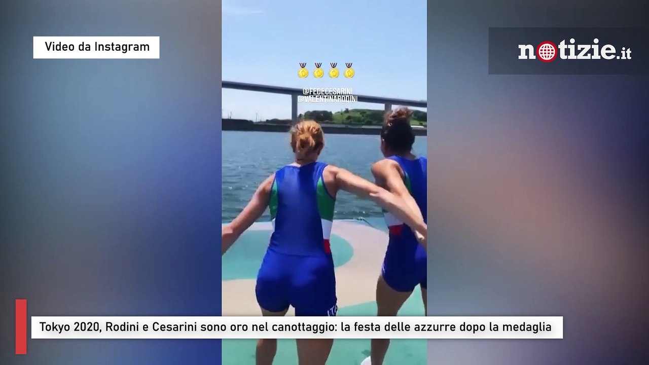 Tokyo 2020, Rodini e Cesarini sono oro nel canottaggio: la festa delle azzurre dopo la medaglia