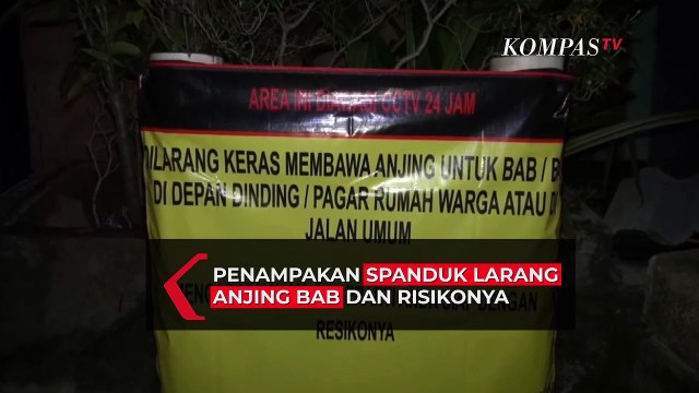 Penampakan Spanduk Larang Anjing BAB dan Risikonya di Rumah Pelaku Penganiayaan Tetangga