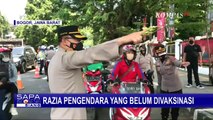 Polresta Bogor Gelar Razia bagi Para Pengendara Motor dan Mobil yang Belum Divaksin