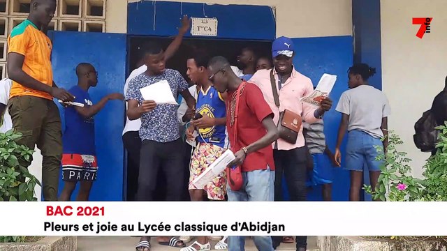 BAC 2021 pleurs et joie au lycée classique d'Abidjan - 7info