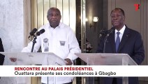 Rencontre au palais présidentiel - Ouattara présente ses condoléances à Gbagbo
