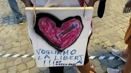 Protestas en Italia contra el pasaporte COVID