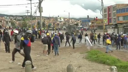 Las protestas en Bogotá desembocan en enfrentamientos con la policía