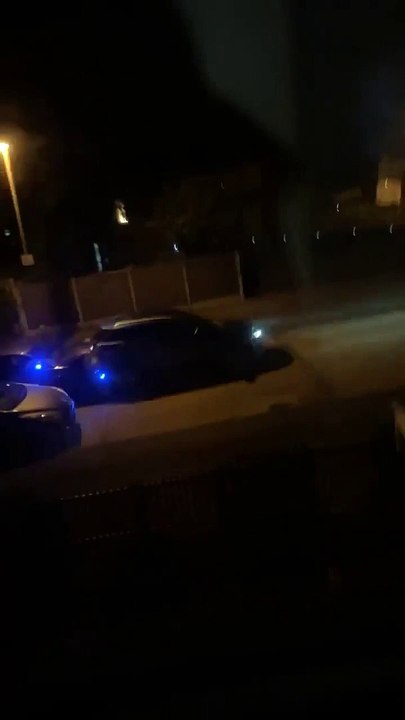 Shocking footage shows thug motorist reversing at speed and ramming into police car during chase through residential streets