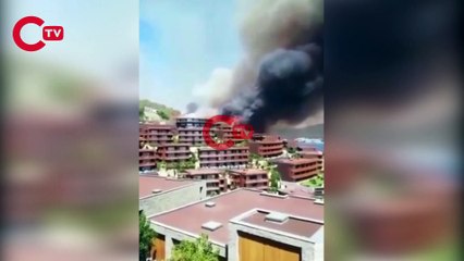 Milas'taki yangın otellere dayandı