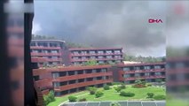 Bodrum'da korku dolu anlar! Alevler otellere sıçradı