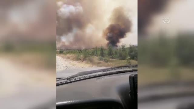 Aladağ'da çıkan orman yangınına müdahale ediliyor (3)