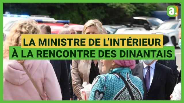 Visite ministérielle d'Annelies Verlinden aux sinistrés de Dinant