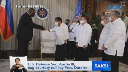 U.S. Defense Sec. Austin III, nag-courtesy call kay Pres. Duterte | Saksi