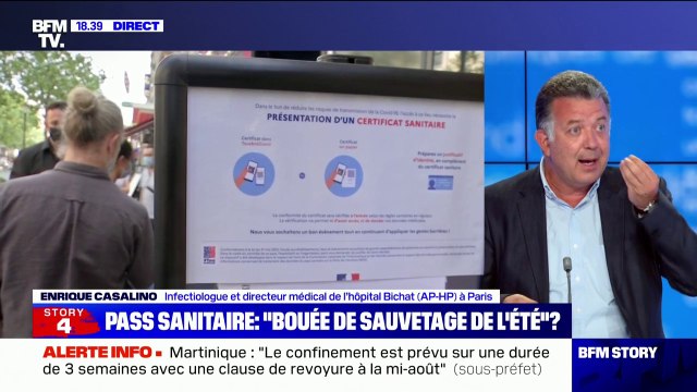 Pour le Pr Enrique Casalino, ce n'est pas le pass sanitaire qui permettra de contrôler la pandémie