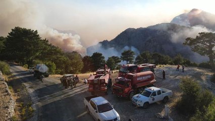Son dakika haber... Akseki'deki yangında zarar gören alanlar havadan görüntülendi