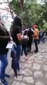 Hondureños se van a puñetazos en pleno centro vacunación en Tegucigalpa