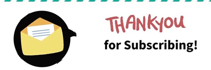 Thank You For Subscribing Page
