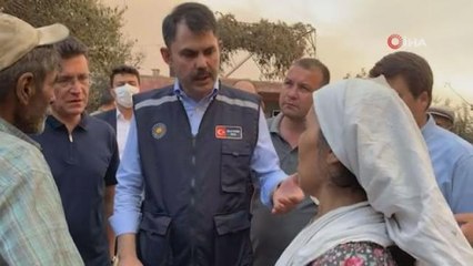 Son dakika haberleri! Bakan Kurum yangın bölgesinde: "Hızlı bir şekilde inşa edeceğiz"