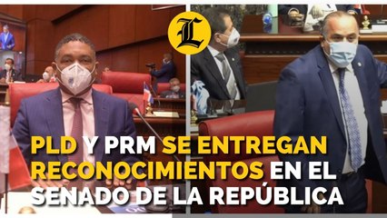PLD y PRM se entregan reconocimientos; uno por "campeón del endeudamiento" y otro por más corrupto