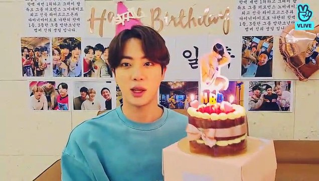kim seokjin JIN BTS BIRTHDAY VLIVE