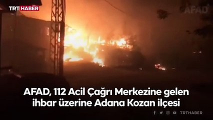 Yangında mahsur kalan anne ile kızı AFAD ekiplerince kurtarıldı