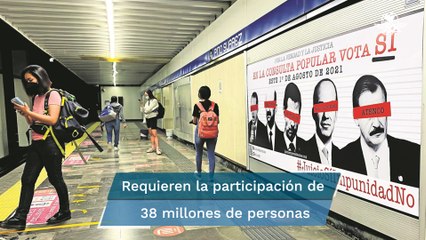 Promueven "sí" en consulta popular hasta en el Metro