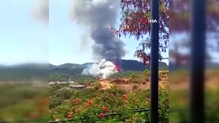 Marmaris’teki orman yangınının ilk başladığı ana ait görüntüler ortaya çıktı