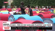 Paris - Des centaines de migrants dont des dizaines d'enfants se sont installés cette nuit sur la célèbre Place des Vosges avec des tentes : 