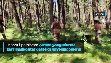 İstanbul polisinden orman yangınlarına karşı helikopter destekli güvenlik önlemi