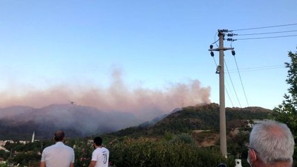 Marmaris'teki orman yangını devam ediyor