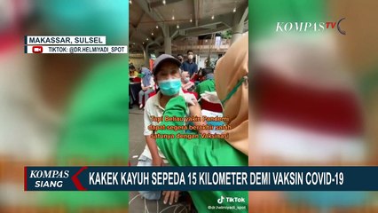 Viral Kakek Berusia 67 Tahun Rela Kayuh Sepeda 15 Km Demi Ikut Vaksinasi