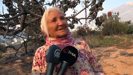 Evinin yandığını gören Hamide Teyze, gözyaşlarına boğuldu