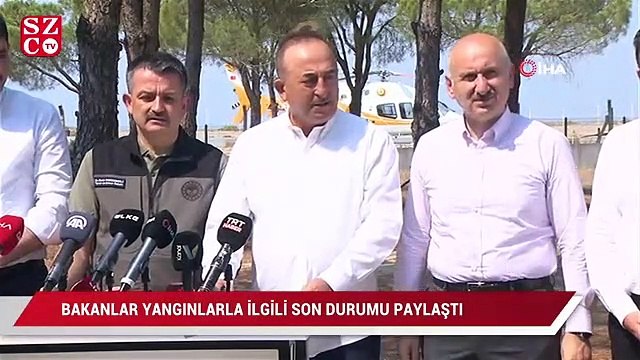 Bakan Çavuşoğlu: Önümüzdeki süreçte Türkiye'de biz burada Antalya'da yangından 42 mahallenin etkilendiğini tespit ettik