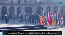 Aplausos al Rey y Ayuso y abucheos a Sánchez en Salamanca