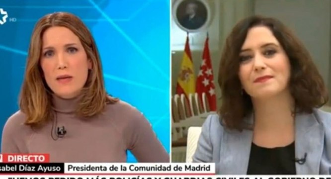 La tensa entrevista de Silvia Intxaurrondo a Isabel Díaz Ayuso a cuenta de la inauguración del Hospital Isabel Zendal