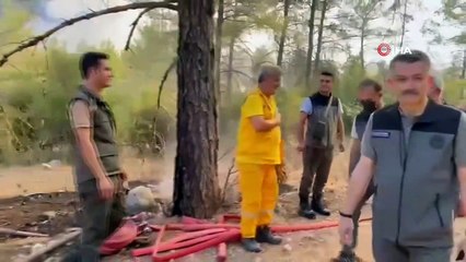 Download Video: Bakan Pakdemirli, Manavgat yangın sahasını havadan helikopter ile inceledi