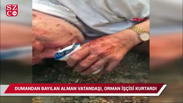 Duman yüzünden yol kenarında bayılan Alman vatandaşı orman işçisi kurtardı