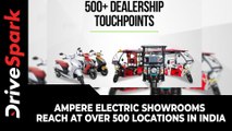Ampere Electric Showrooms Reach At Over 500 Locations In India | 350 Electric Scooter Touchpoints