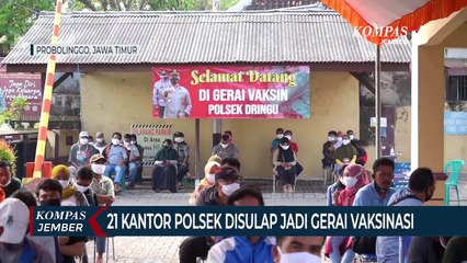 21 Kantor Polsek di Probolinggo Disulap Jadi Gerai Vaksinasi