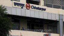 Chattarpur Metro Station in South Delhi