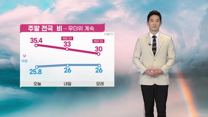 [날씨] 밤사이 곳곳 열대야...주말 전국에 비, 무더위는 계속 / YTN