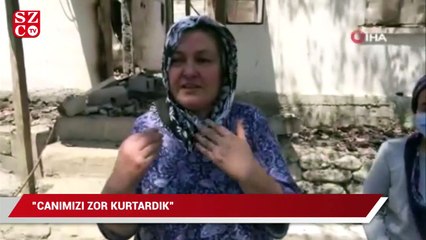 Orman yangında evi yanan kadın: Canımızı zor kurtardık