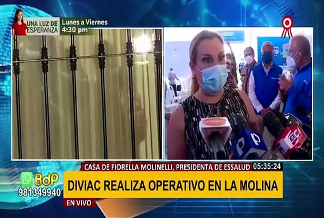 DIVIAC allana vivienda de Fiorella Molinelli y oficinas de EsSalud