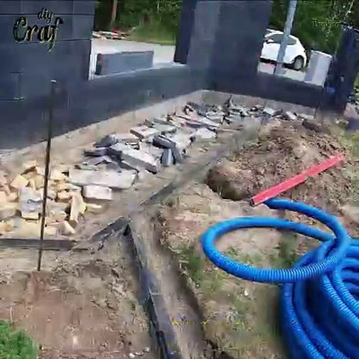 DIY paying herringbone pattern terrace and sidewalks Renovation  Home Improvement