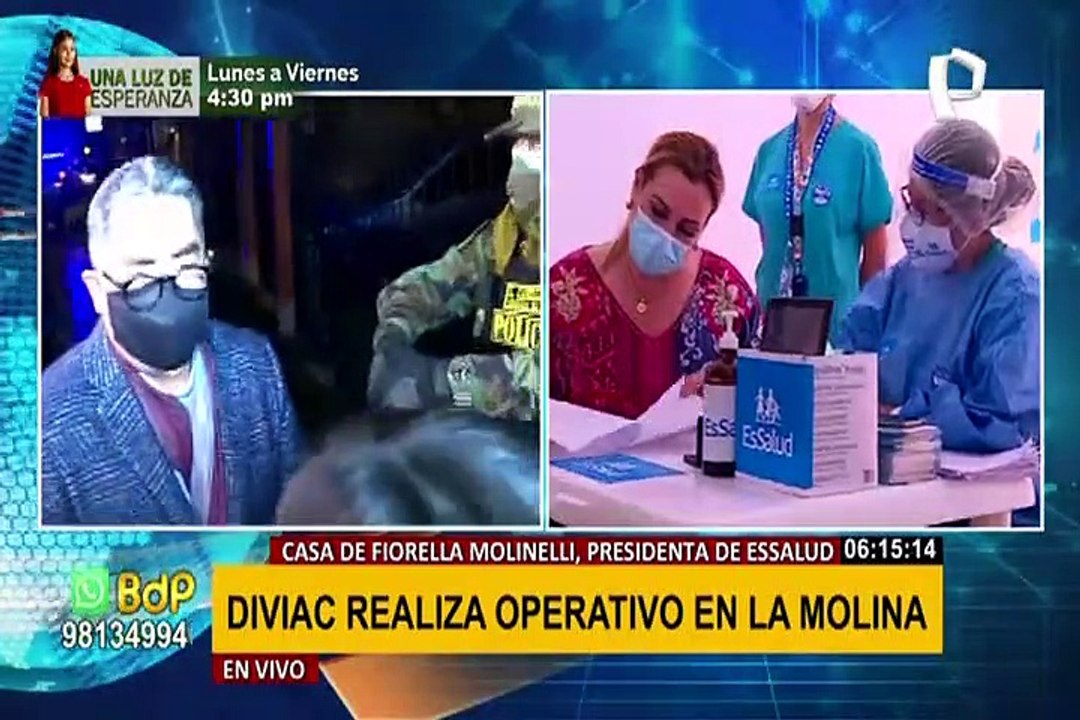 DIVIAC allana vivienda de Fiorella Molinelli y oficinas de EsSalud