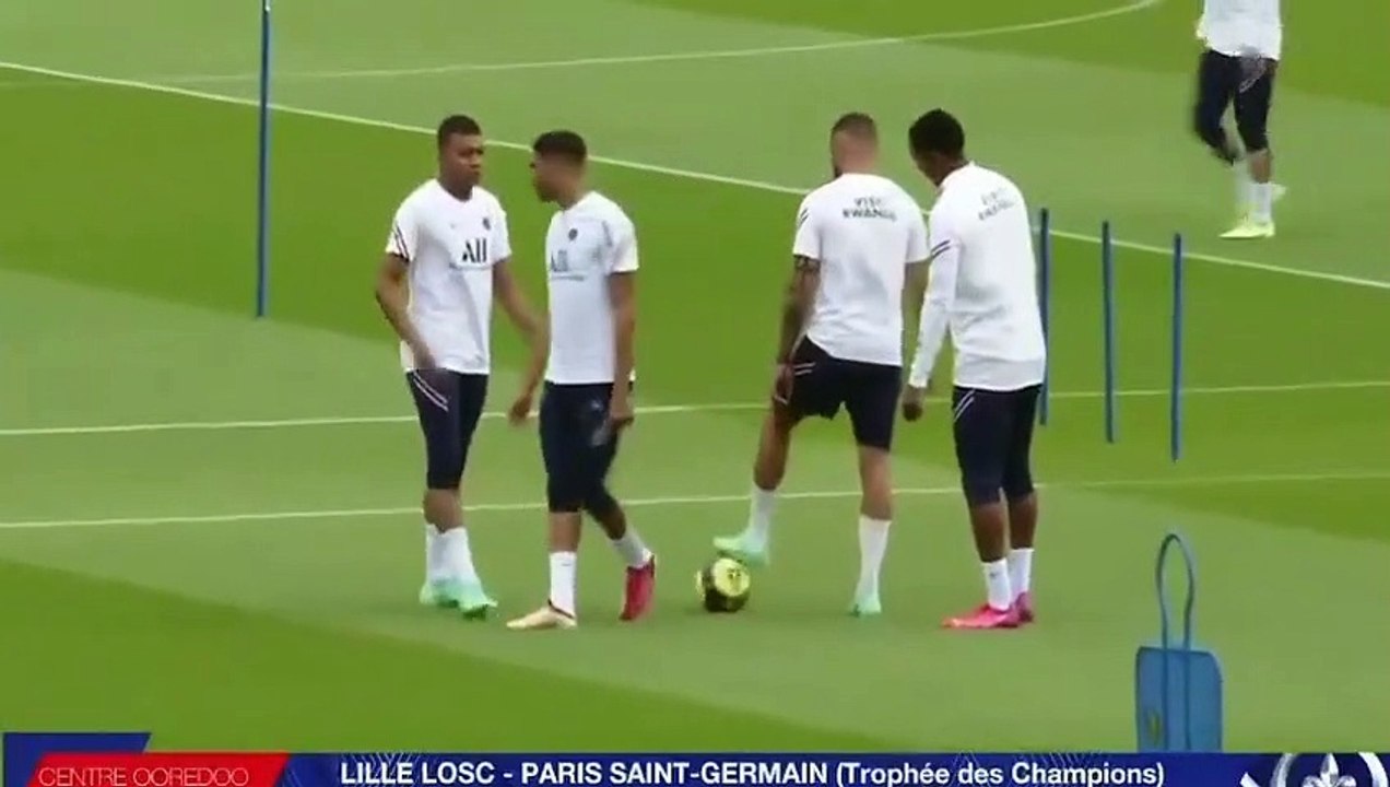 بالفيديو : الدولي المغربي #اشرف_حكيمي و الفرنسي #كيليان_مبابي خلال تداريب #باريس_سان_جرمان