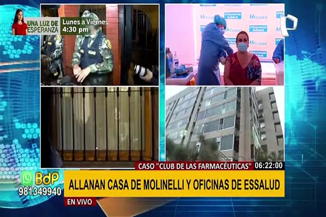 DIVIAC allana vivienda de Fiorella Molinelli y oficinas de EsSalud