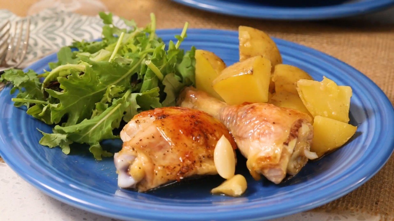 Garlic Roasted Chicken and Potatoes