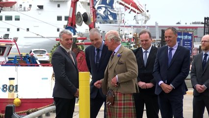 Prince Charles opens fish markets during Shetland trip