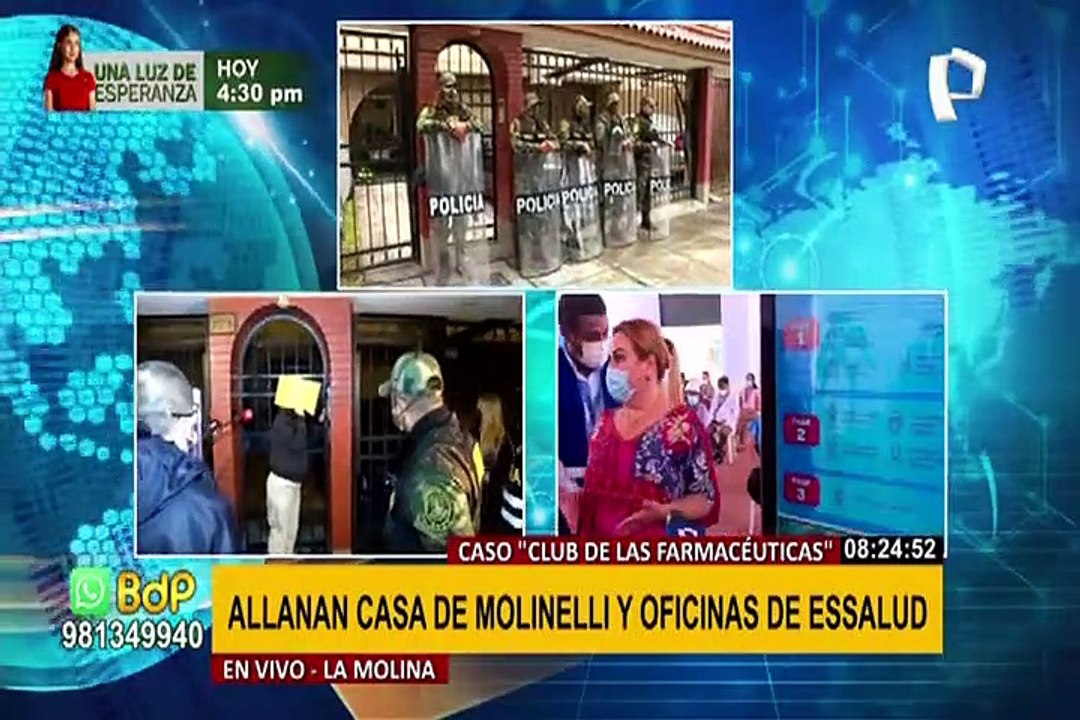 DIVIAC allana vivienda de Fiorella Molinelli y oficinas de EsSalud